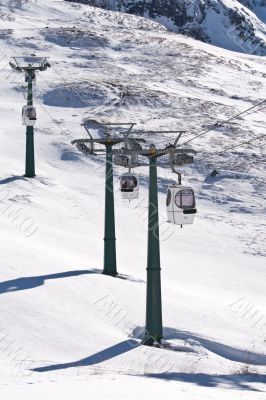 Cable car ski lift