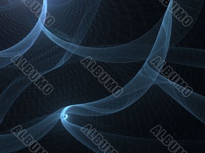 Fractal Abstract Background - Blue threads