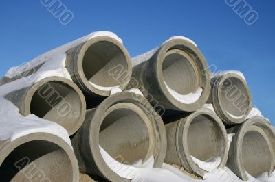 Concrete pipes.