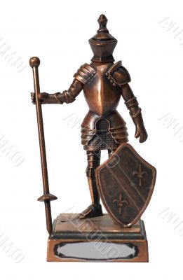 figure of knight isolated over white