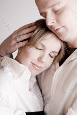 Portrait of a relaxed young loving couple Portrait of a relaxed young loving couple