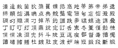 chinese vector characters v6