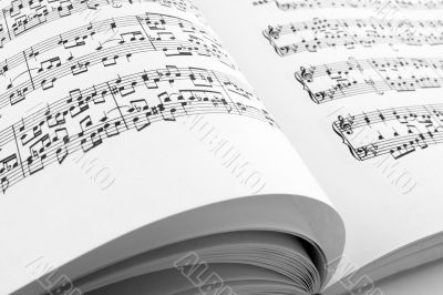 Pages of a music book