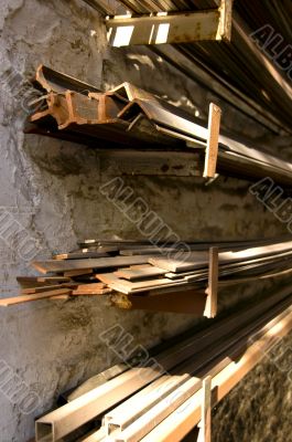 Rusty steel beams