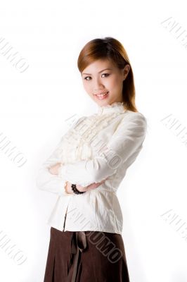 confident smiling female business executive confident smiling female business executive