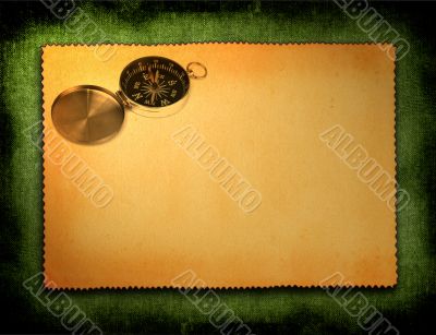 paper with compass motif