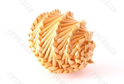 Nice straw decorative object on white