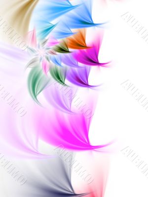 Fractal Abstract Background - Petal Border