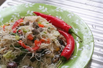 Asian fried noodles