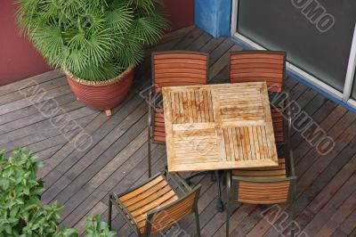 Restaurant overhead view
