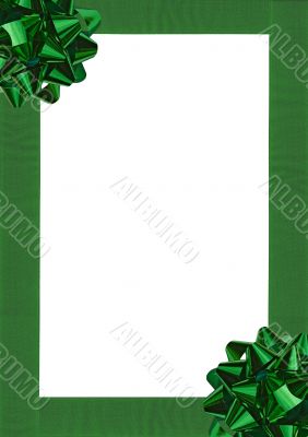 Green Gift wrapping bow