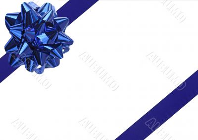 Blue Gift wrapping bow