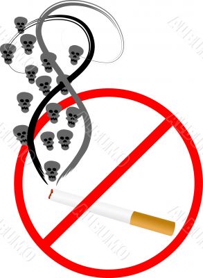 Cigarette with skulls Cigarette with skulls
