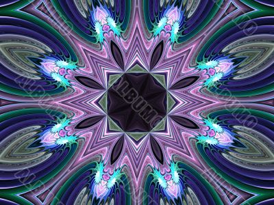 Fractal Abstract Background - Pastel kaleidoscope