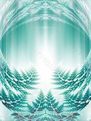Fractal Abstract Background - Layered green