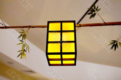 Hanging lantern in japanese restaurant