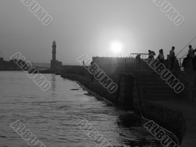 Old Venetian port of Chania, Greece