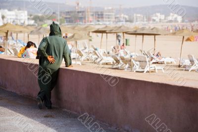 berber man on the beach in Essaouira