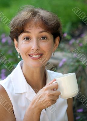 Happy mature woman Happy mature woman