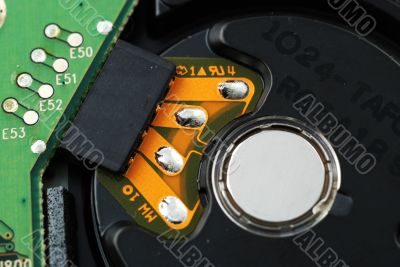 Close up of hard drive