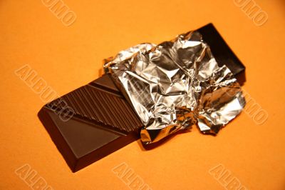 Chocolate in the opened packing.
