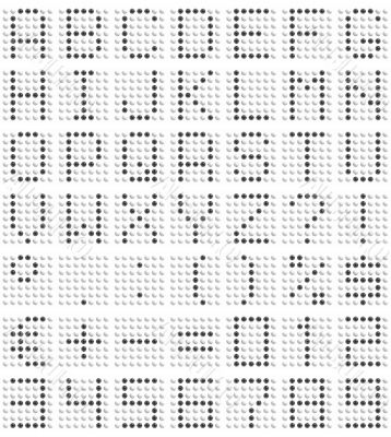 dot-matrix font