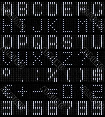 dot-matrix font