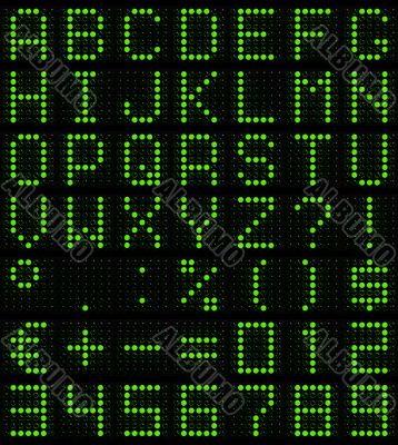 dot-matrix font