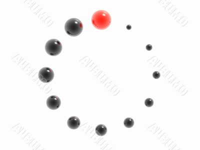 3D clockface or loading symbol