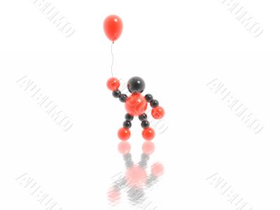 man with balloon