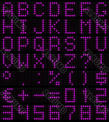 dot-matrix font