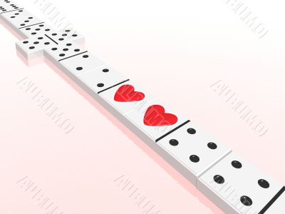 domino with hearts domino with hearts