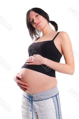 young pregnant woman