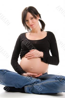 young pregnant woman