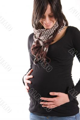 young pregnant woman