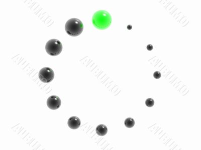 3D clockface or loading symbol 3D clockface or loading symbol