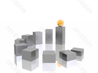 ladder and sphere ladder and sphere