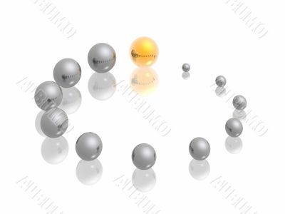 3D clockface or loading symbol 3D clockface or loading symbol