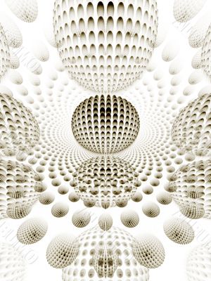 Fractal Abstract Background - 3d layered spheres