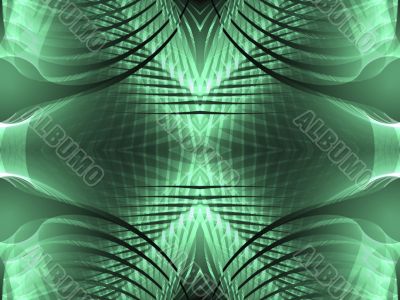 Fractal Abstract Background - Woven green