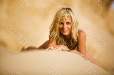 Smiling woman in bikini