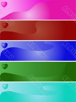 Love colorful banners