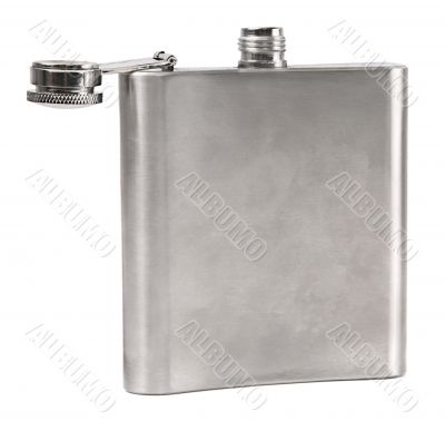 hip flask on white