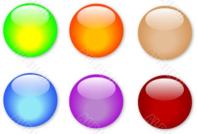 Glass buttons