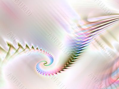 Fractal Abstract Background - Flowing Spiral