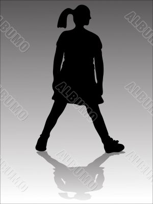 Silhouette of the girl