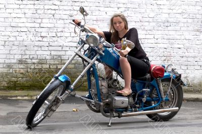Stop motorcycle