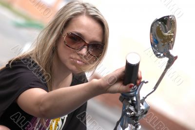 Woman with bike