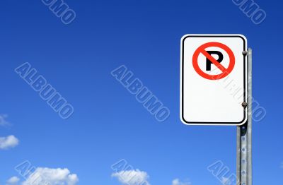 No parking sign with copy space