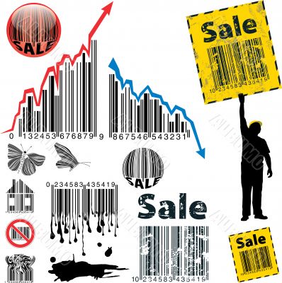 Barcode Graph design elements Barcode Graph design elements